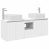 vidaXL Vannitoa kapikomplekt 3 tk Valge 49,5 x 41 x 63 cm Tehispuit