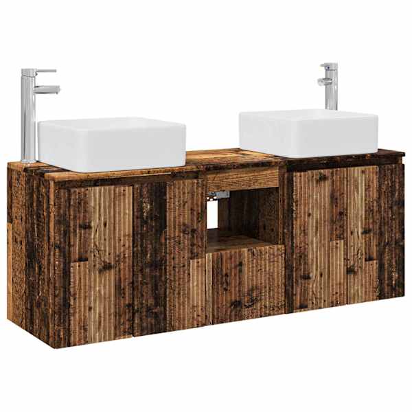 vidaXL Vannitoa kapikomplekt 3 tk Vana puit 49,5 x 41 x 63 cm