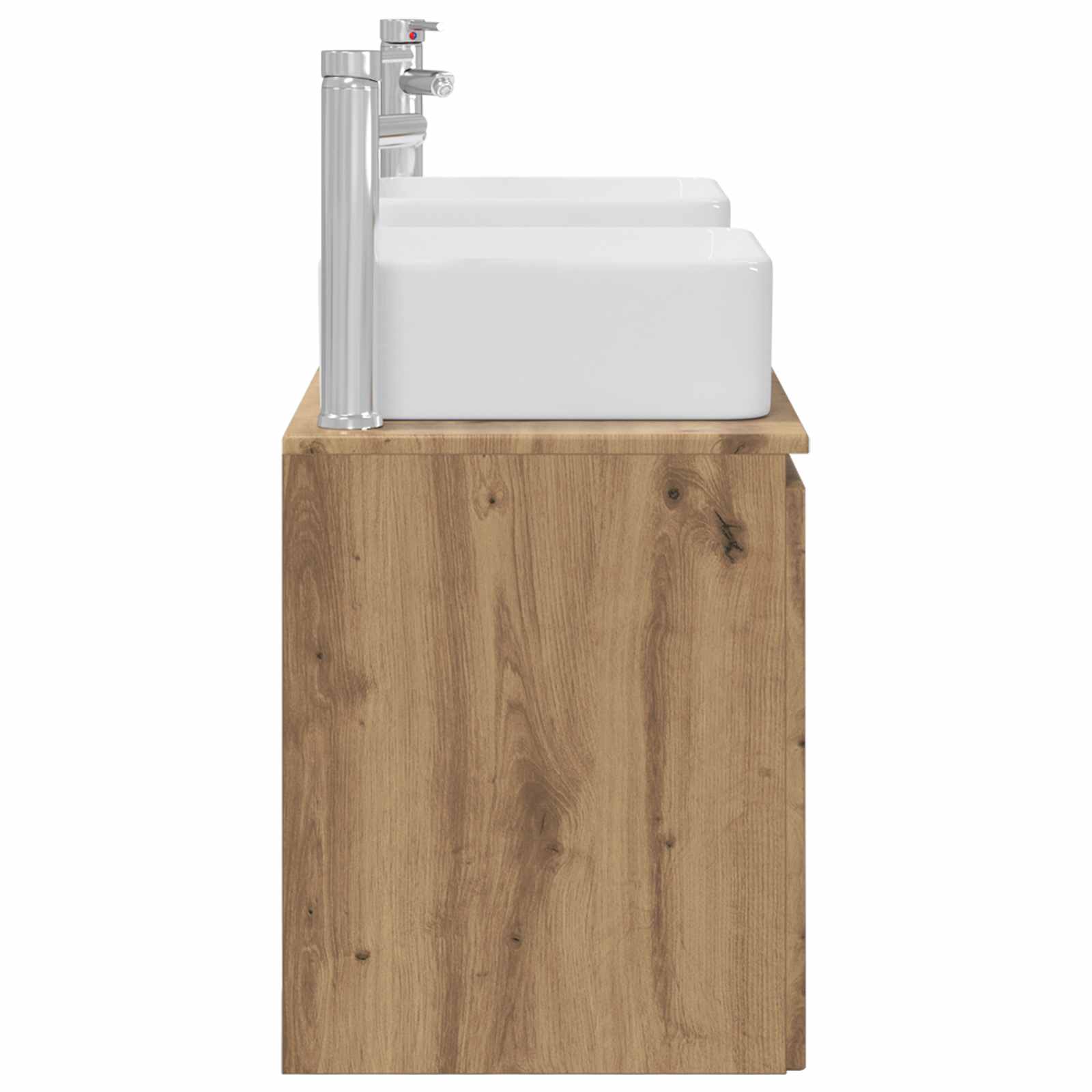 Badkamerkastenset 3 st Artisanaal eiken 49,5 x 41 x 63 cm - Afbeelding 7