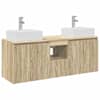 vidaXL Vannitoa kapikomplekt 3 tk Sonoma tamm 129 x 41 x 79,5 cm