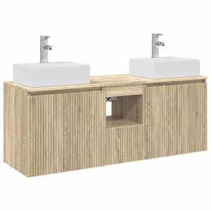 vidaXL Vannitoa kapikomplekt 3 tk Sonoma tamm 49,5 x 41 x 62,5 cm