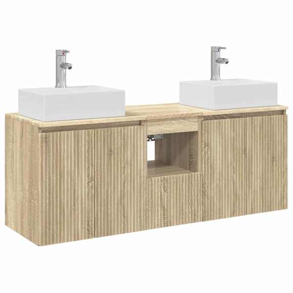 vidaXL Vannitoa kapikomplekt 3 tk Sonoma tamm 49,5 x 41 x 62,5 cm
