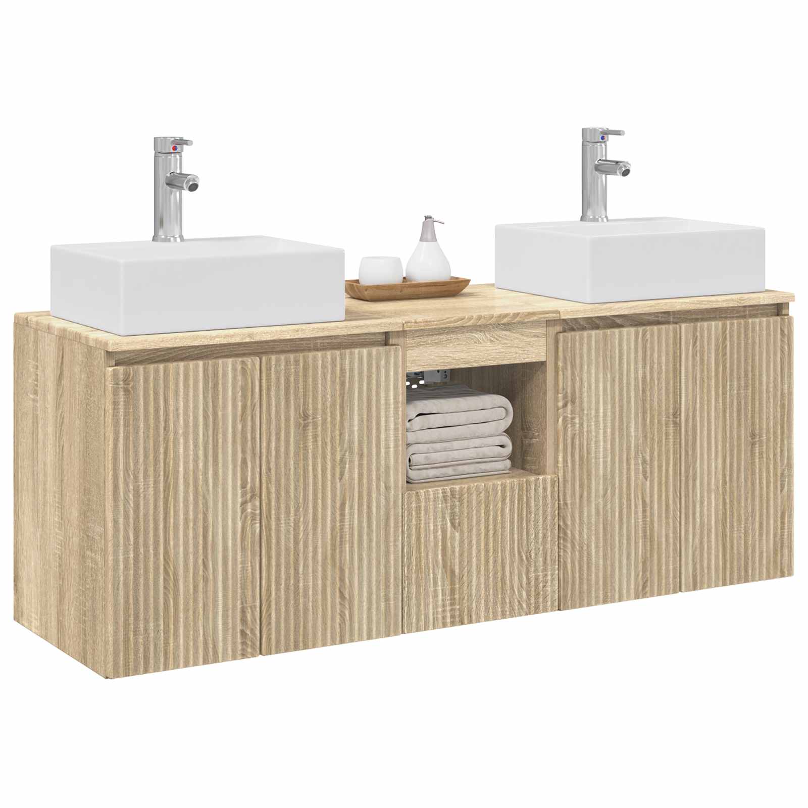 Badkamerkastenset 3 st Sonoma Eiken 49,5 x 41 x 62,5 cm - Afbeelding 3