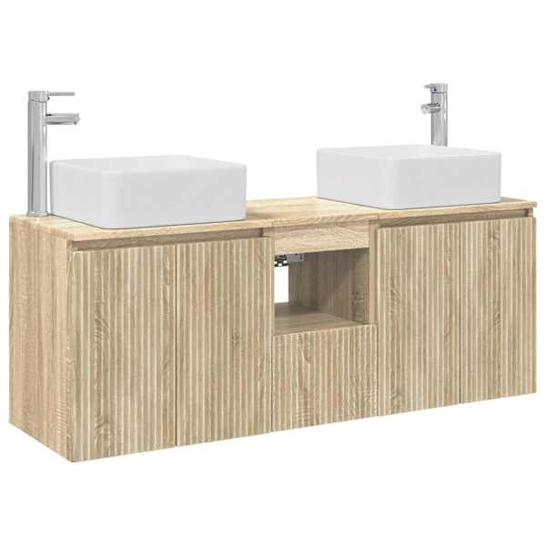 vidaXL Vannitoa kapikomplekt 3 tk Sonoma tamm 53 x 35 x 63 cm