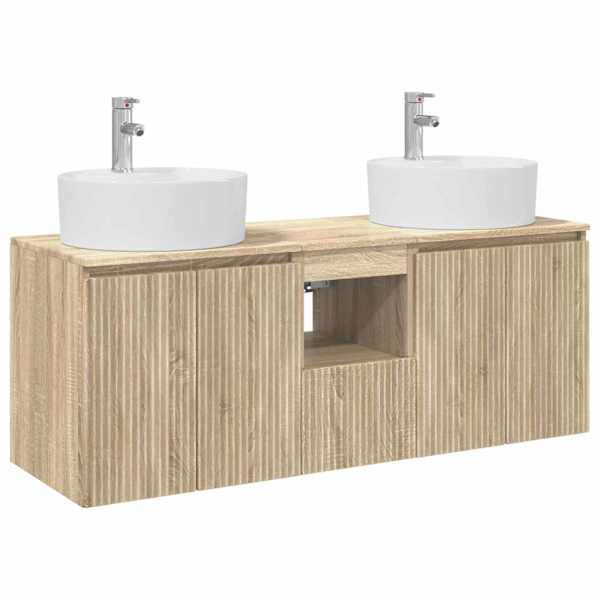 vidaXL Vannitoa kapikomplekt 3 tk Sonoma tamm 49,5 x 44,5 x 65 cm