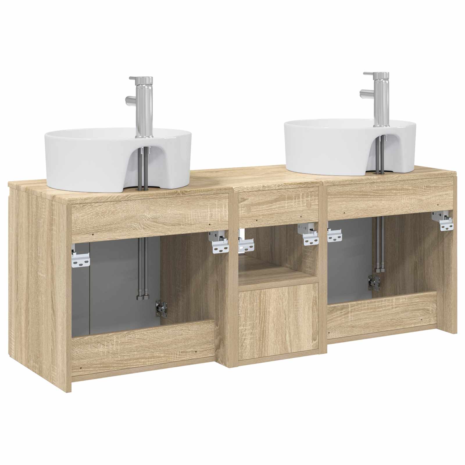Badkamerkastenset 3 st Sonoma Eiken 49,5 x 44,5 x 65 cm - Afbeelding 8