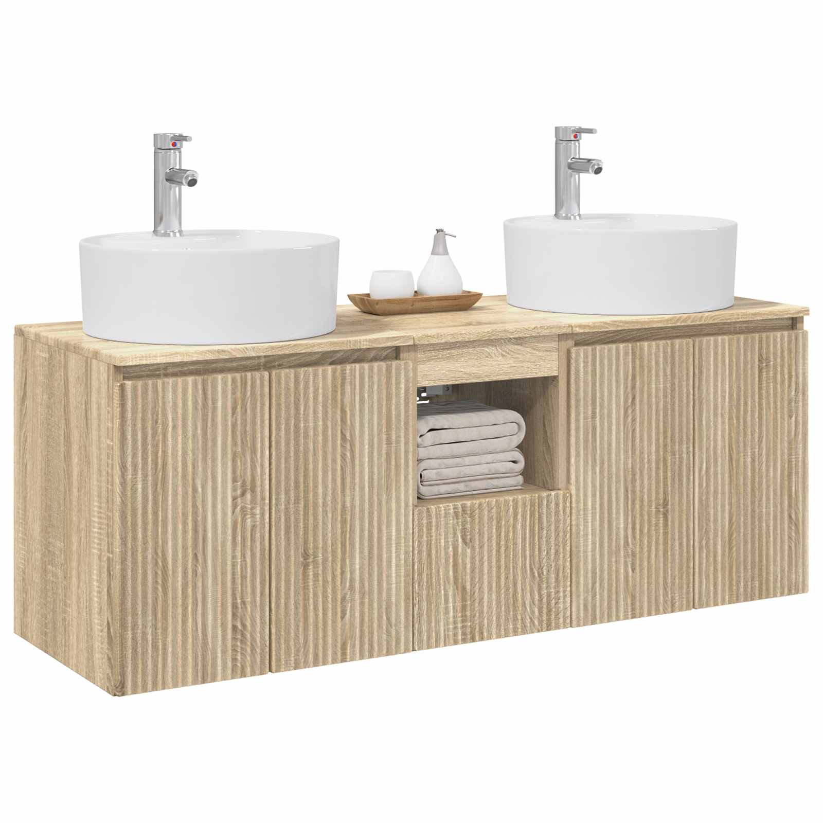 Badkamerkastenset 3 st Sonoma Eiken 49,5 x 44,5 x 65 cm - Afbeelding 3