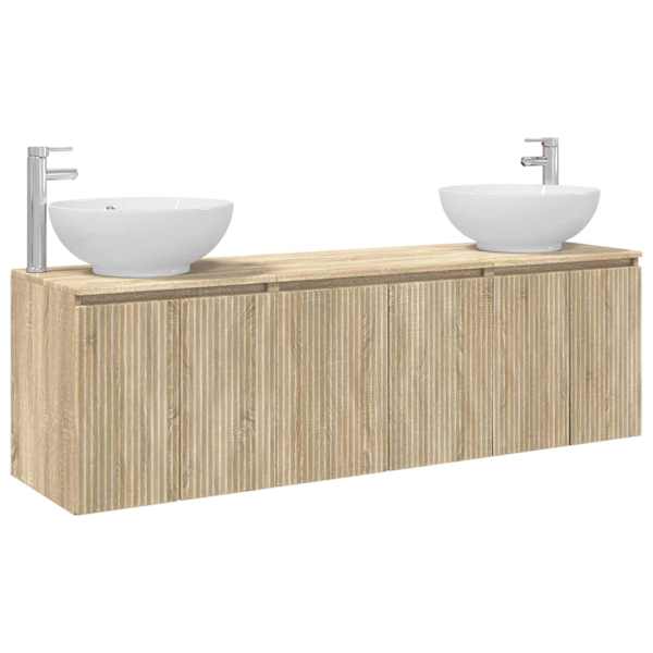 vidaXL Vannitoa kapikomplekt 3 tk Sonoma tamm 49,5 x 44,5 x 65 cm
