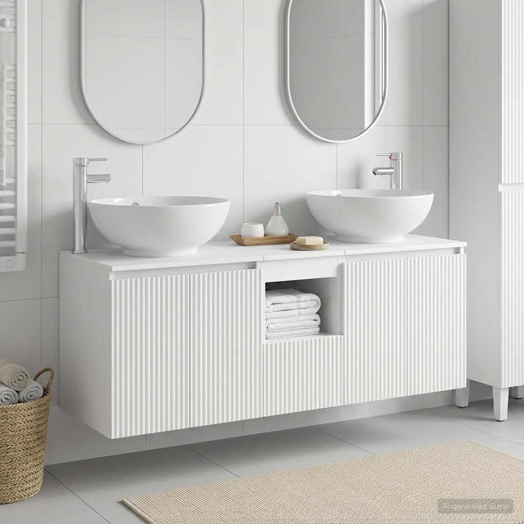 Sada koupelnových skříněk 3 ks Bílá 129 x 44,5 x 80 cm 3405697
