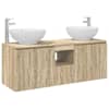 vidaXL Vannitoa kapikomplekt 3 tk Sonoma tamm 129 x 44,5 x 80 cm