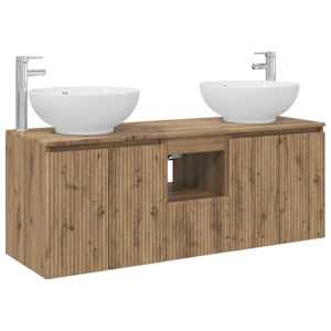 vidaXL Vannitoa kapikomplekt 3 tk Artisan tamm 49,5 x 44,5 x 65 cm