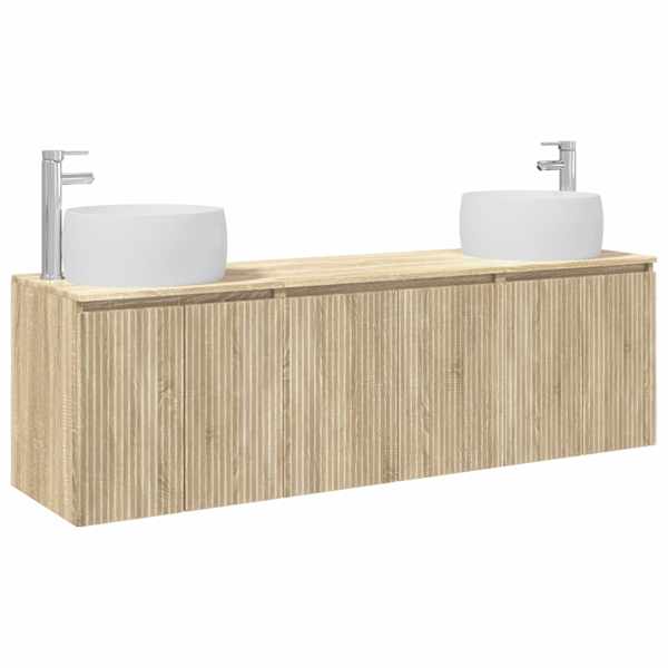 vidaXL Vannitoa kapikomplekt 3 tk Sonoma tamm 49,5 x 44,5 x 66 cm