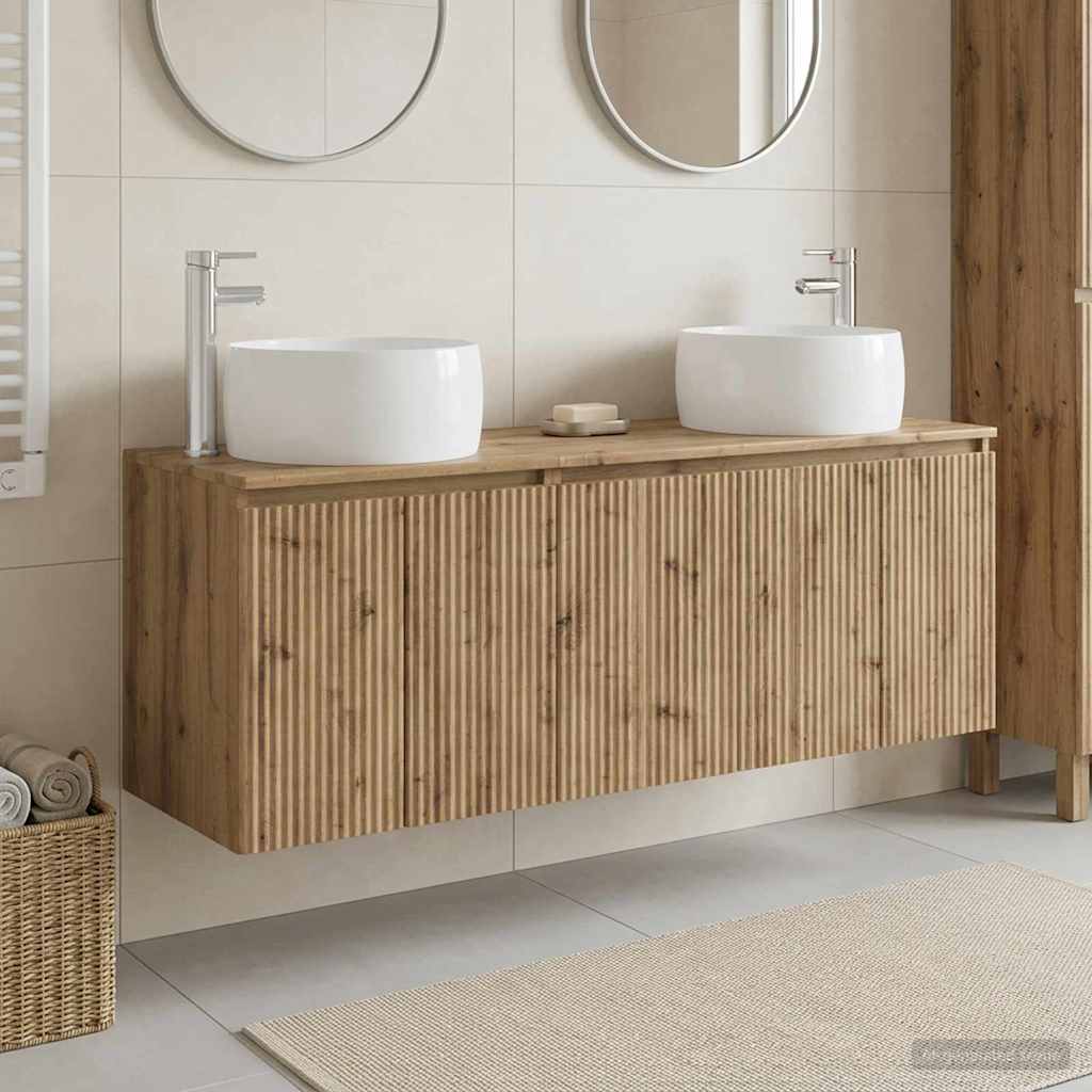 Vannitoa kapikomplekt 3 tk Artisan tamm 49,5 x 44,5 x 66 cm