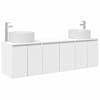 vidaXL Vannitoa kapikomplekt 3 tk Valge 161,5 x 44,5 x 80 cm Tehispuit