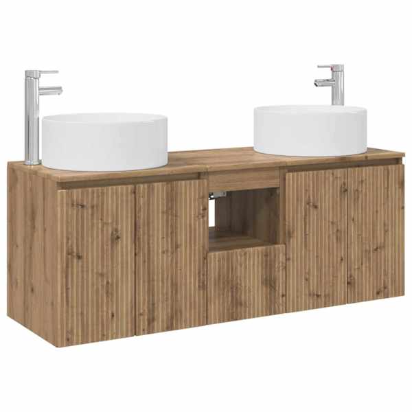 vidaXL Vannitoa kapikomplekt 3 tk Artisan tamm 49,5 x 44,5 x 65,5 cm