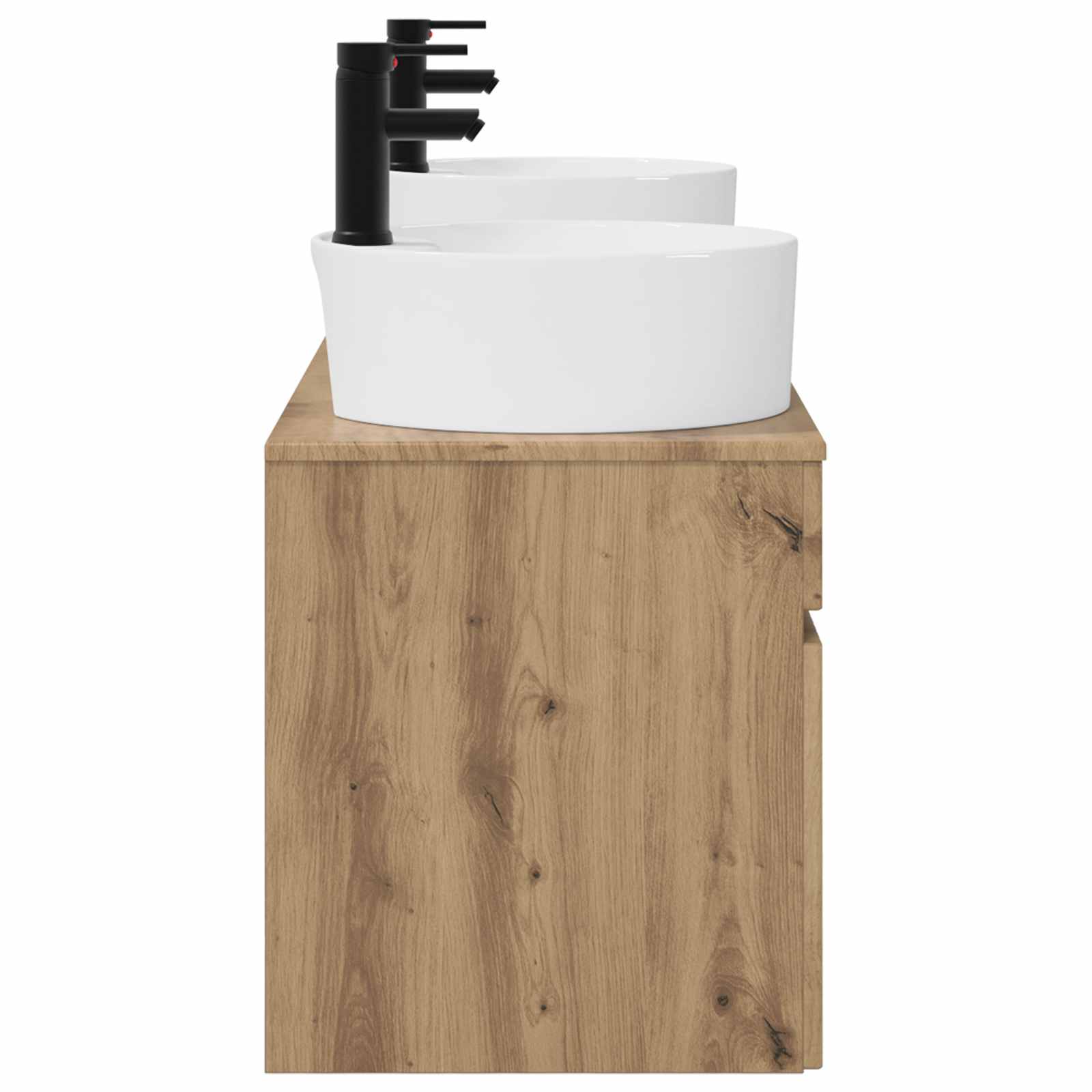Badkamerkastenset 3 st Artisanaal eiken 49 x 44,5 x 65 cm - Afbeelding 6