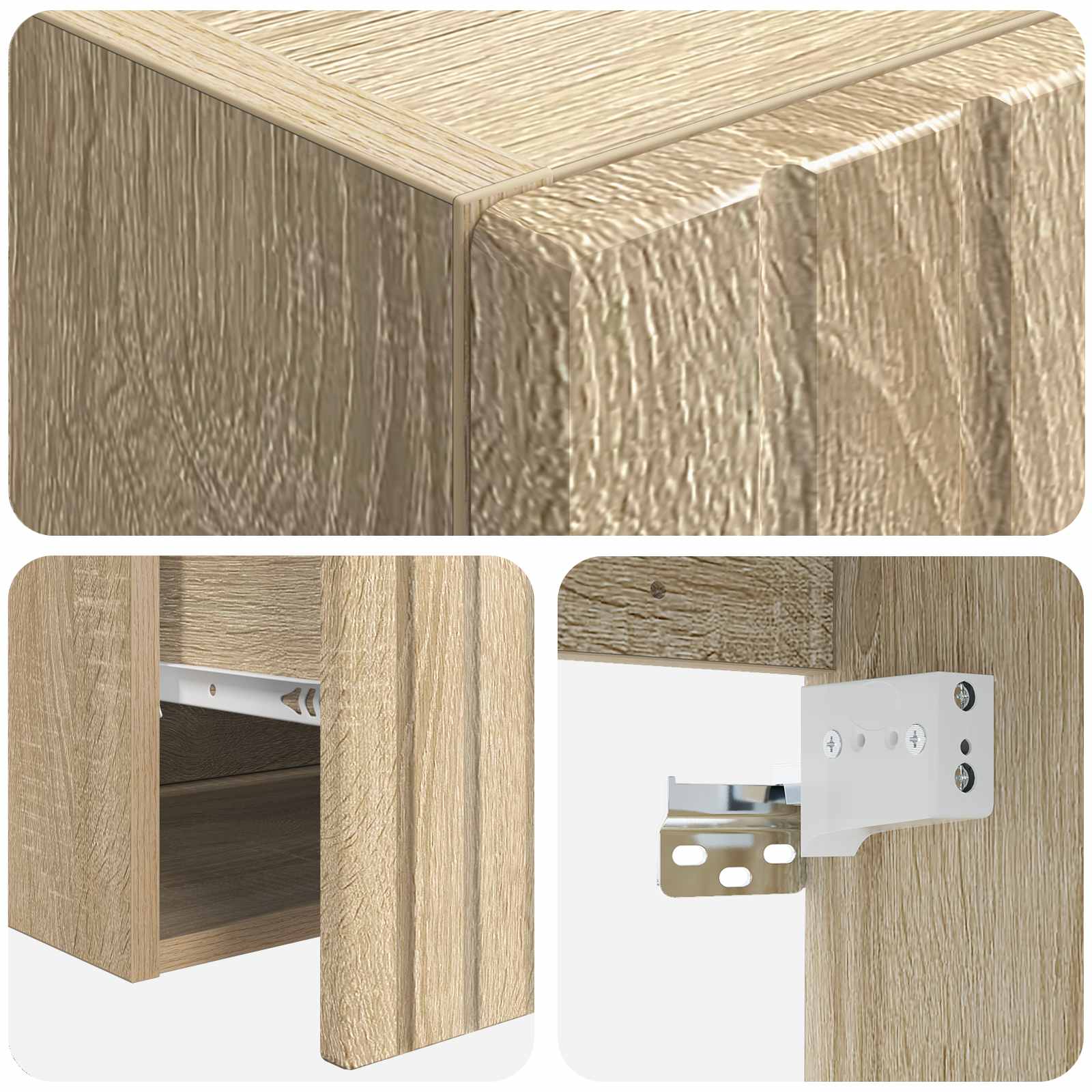Badkamerkastenset 3 st Sonoma Eiken 49 x 44,5 x 66,5 cm - Afbeelding 8