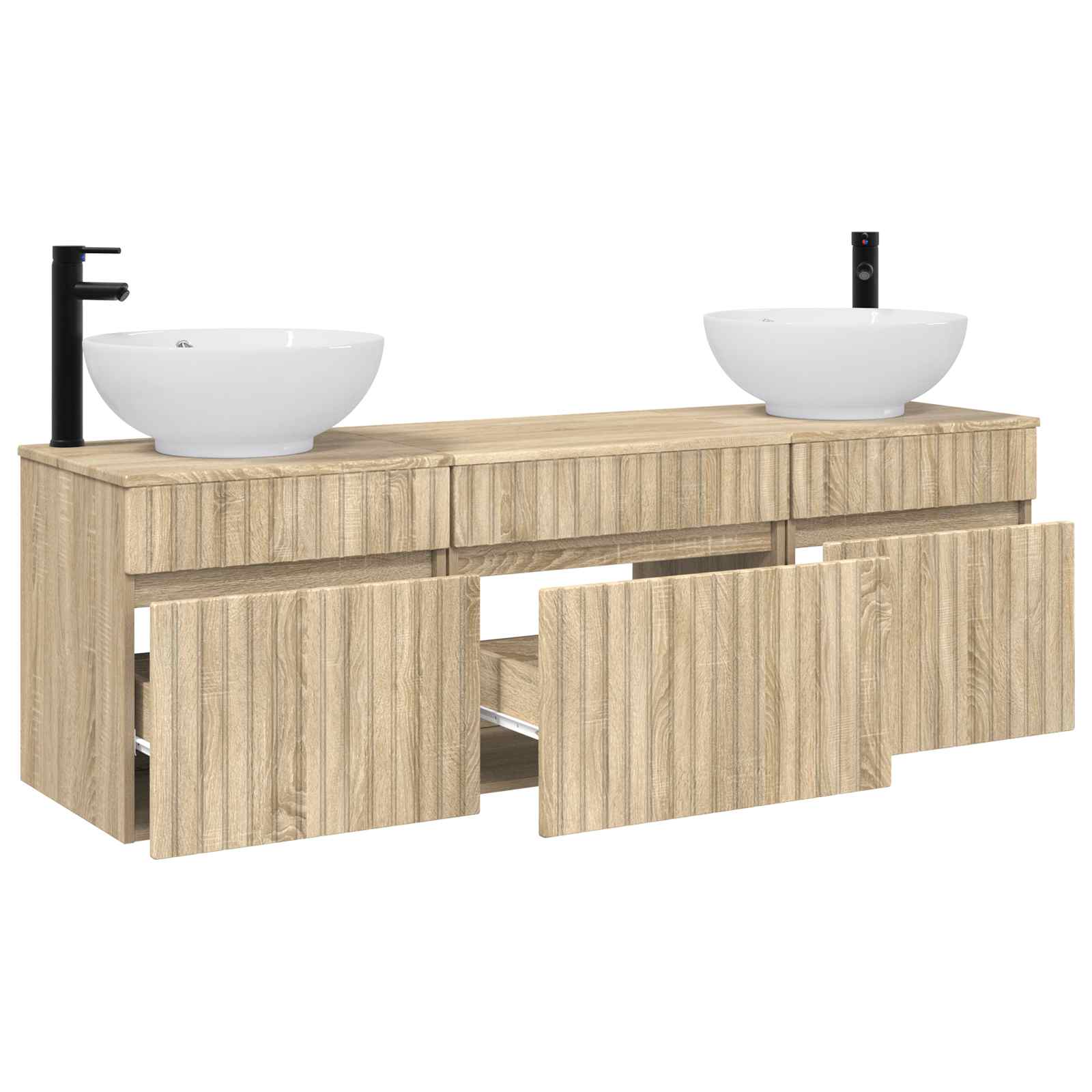 Badkamerkastenset 3 st Sonoma Eiken 49 x 44,5 x 66,5 cm - Afbeelding 3