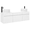 vidaXL Vannitoa kapikomplekt 3 tk Valge 49 x 44,5 x 66 cm Tehispuit