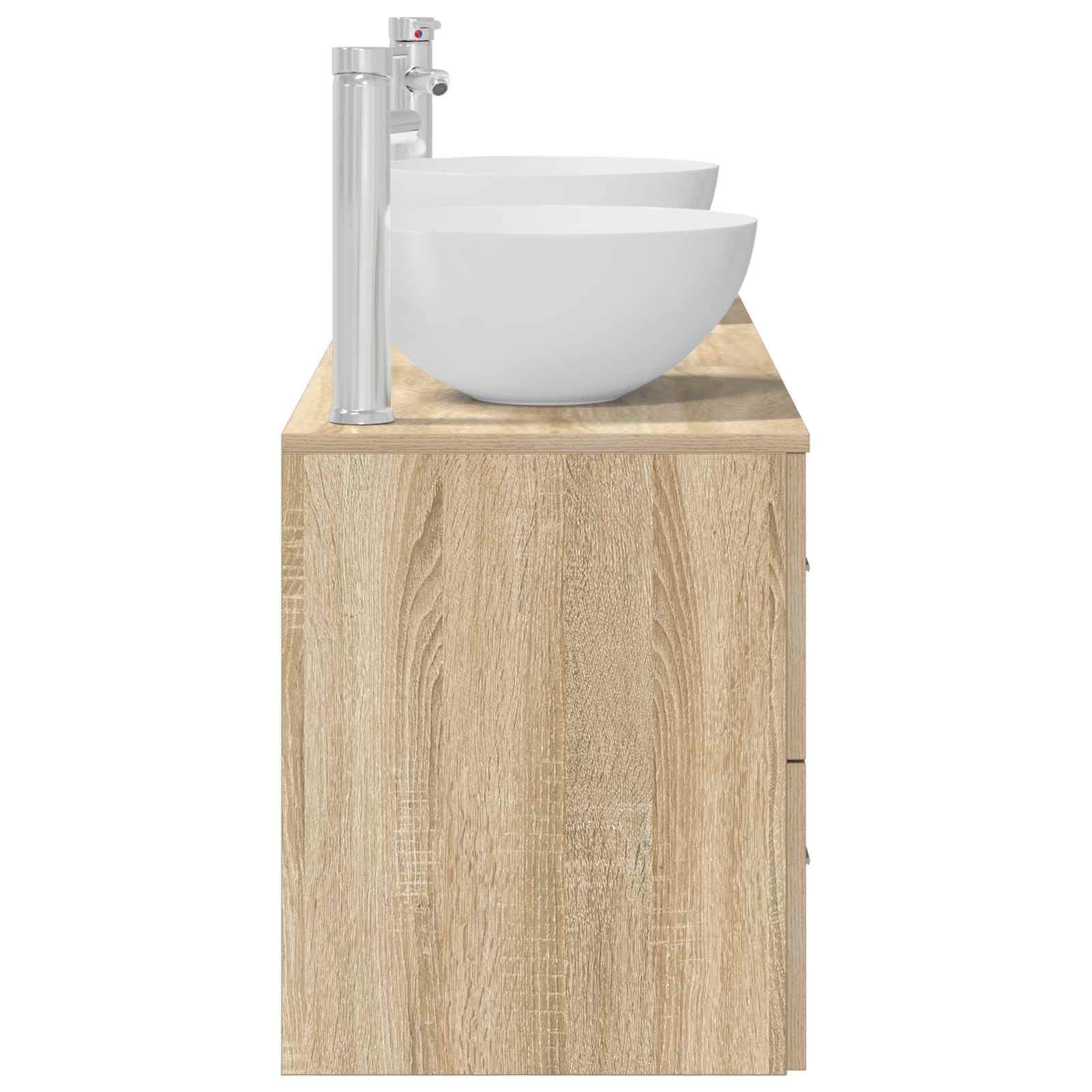 Sada koupelnových skříněk 3 ks Dub sonoma 129 x 35 x 80 cm 3405789