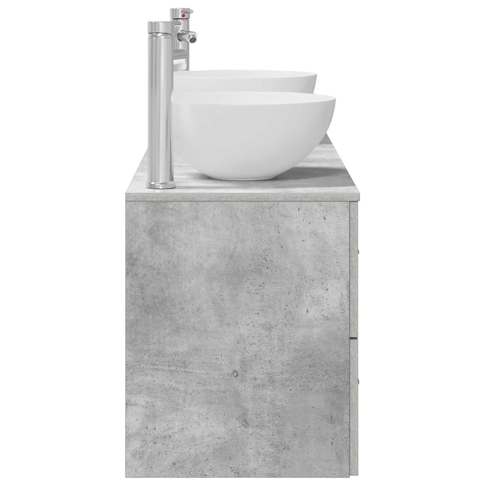 Sada koupelnových skříněk 3 ks Betonově šedá 129 x 35 x 80 cm 3405790