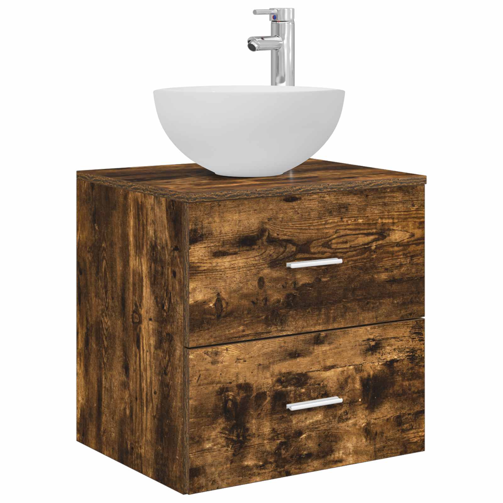Sada koupelnových skříněk 3 ks Kouřový dub 129 x 35 x 80 cm 3405791