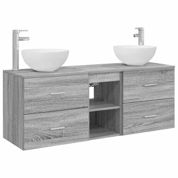 vidaXL Vannitoa kapikomplekt 3 tk Hall Sonoma 49,5 x 35 x 63 cm