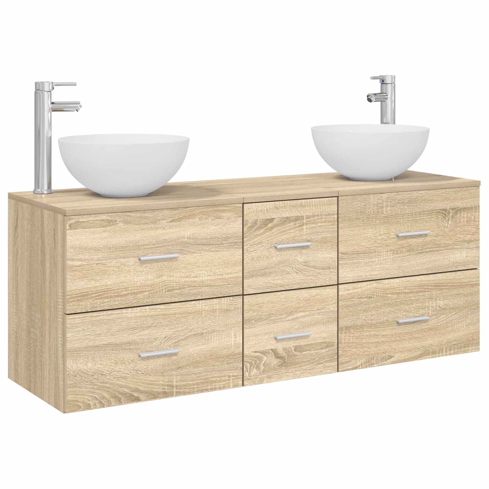 Badkamerkastenset 3 st Sonoma Eiken 49,5 x 35 x 63 cm - Afbeelding 2