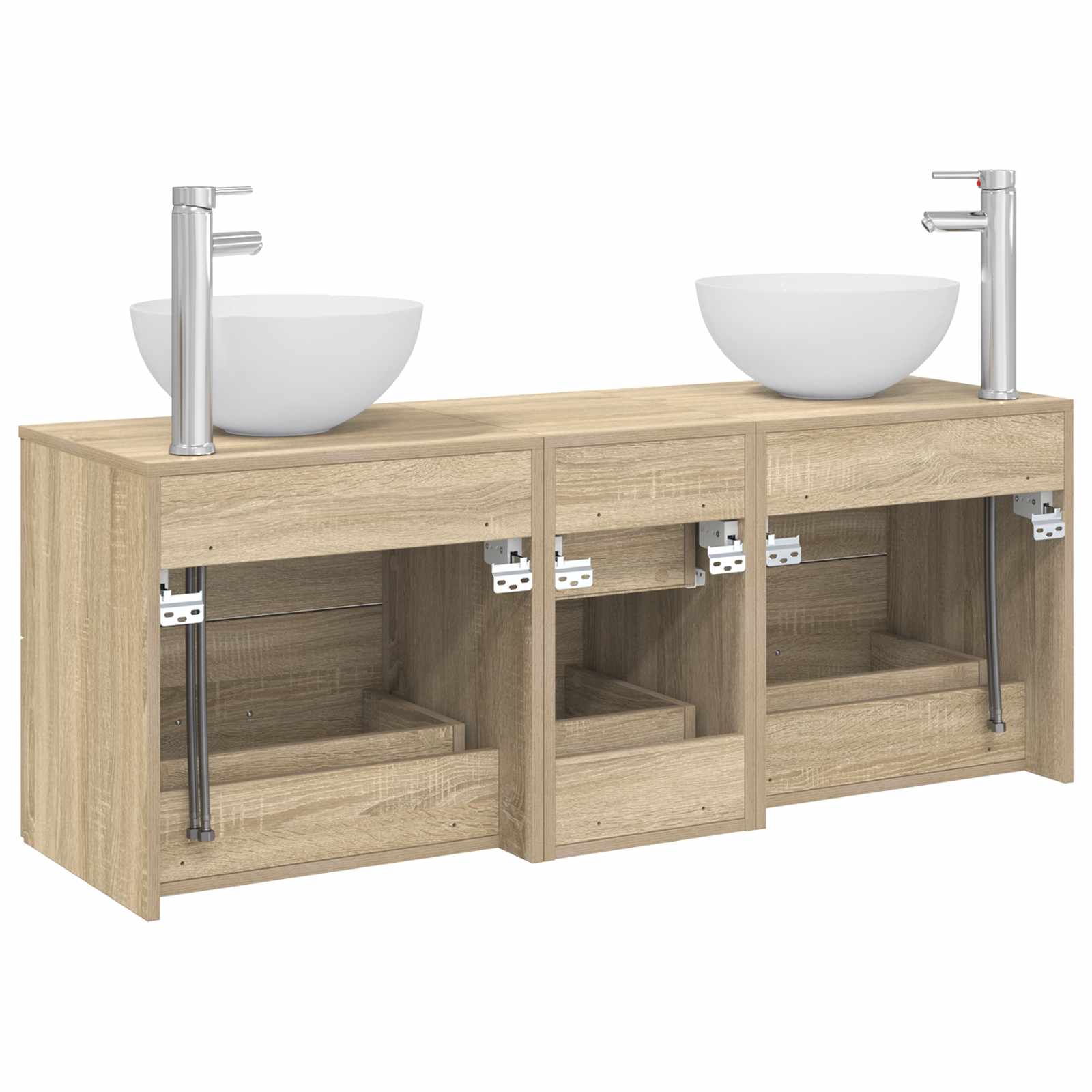 Badkamerkastenset 3 st Sonoma Eiken 49,5 x 35 x 63 cm - Afbeelding 7