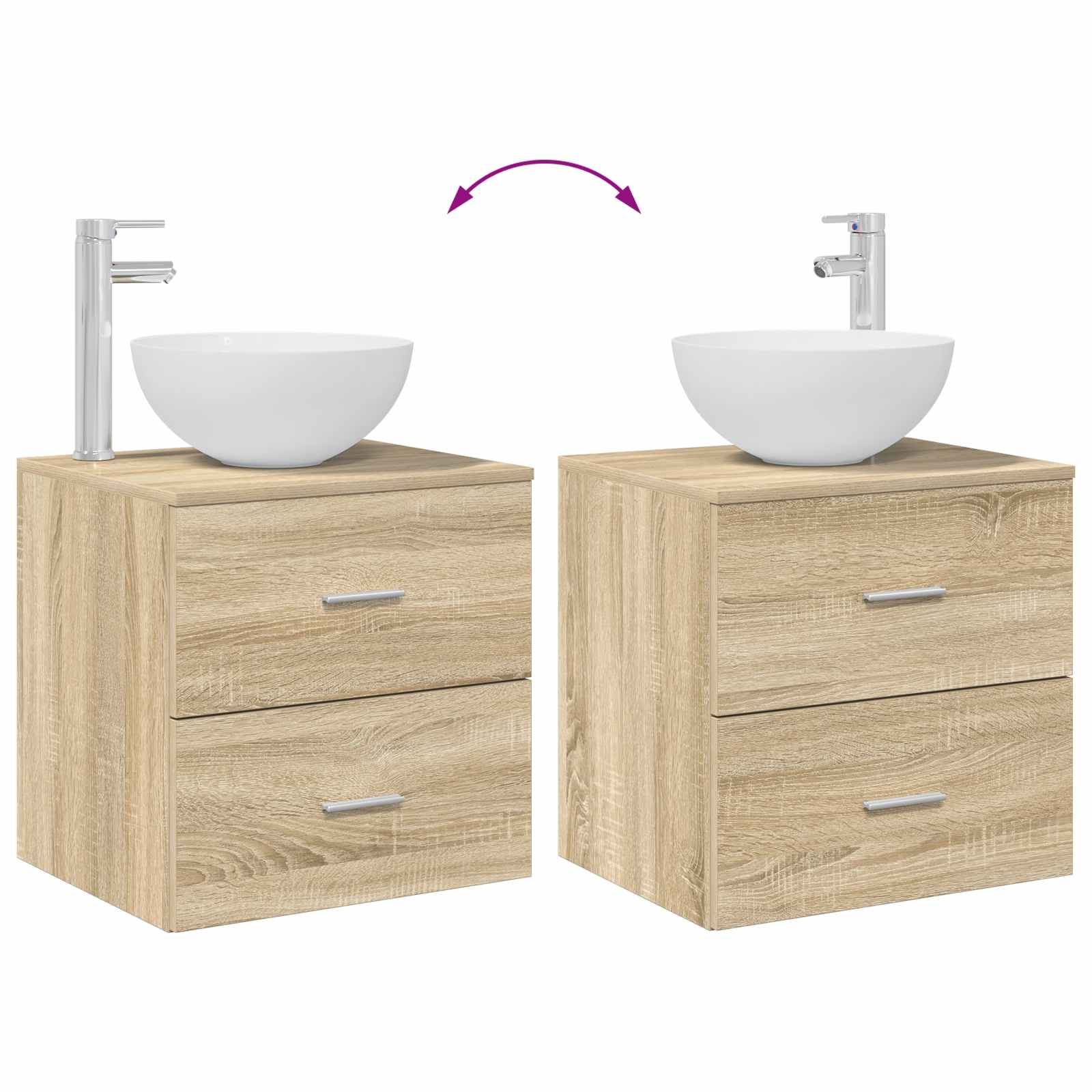 Badkamerkastenset 3 st Sonoma Eiken 49,5 x 35 x 63 cm - Afbeelding 10