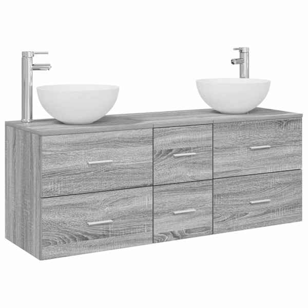 vidaXL Vannitoa kapikomplekt 3 tk Hall Sonoma 49,5 x 35 x 63 cm