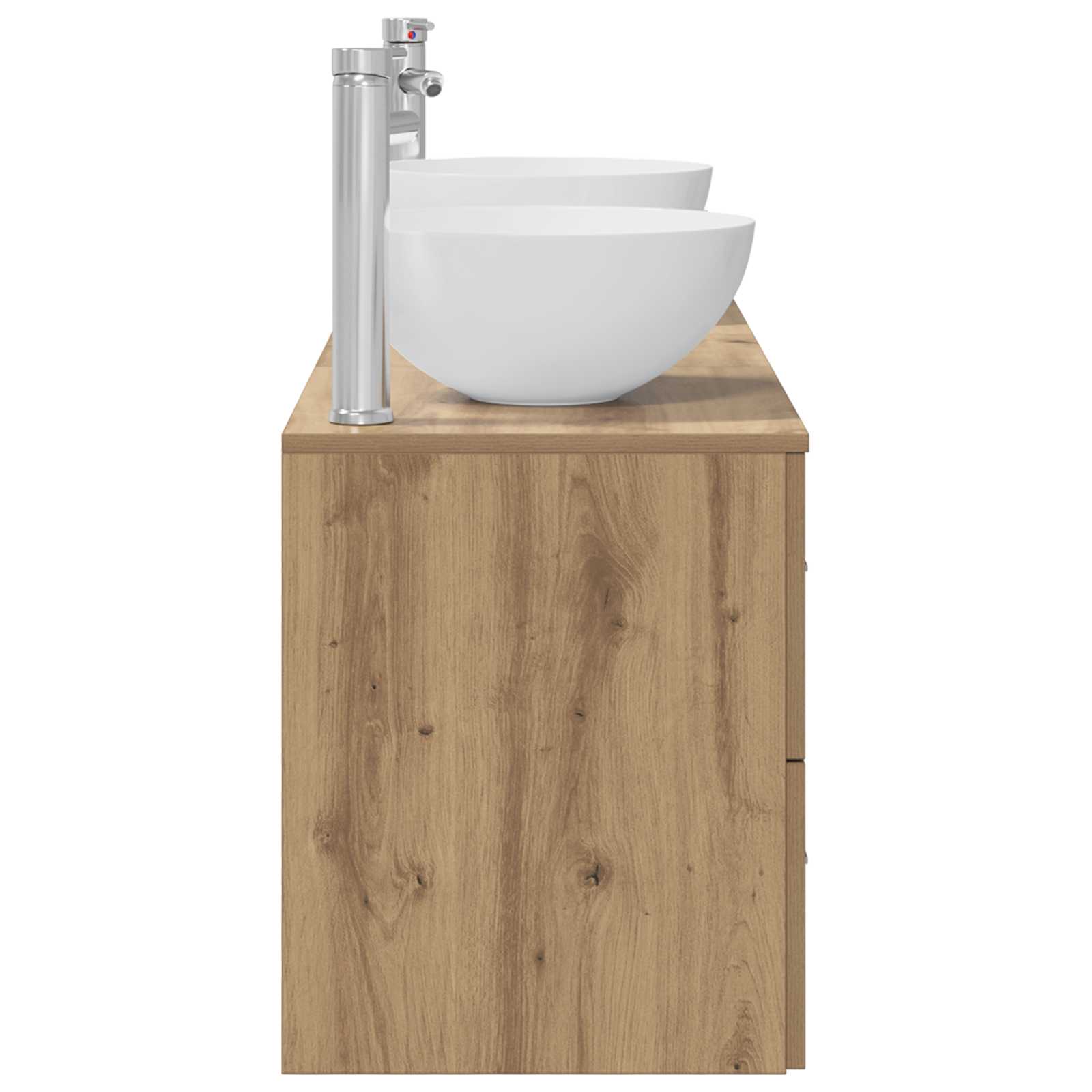 Badkamerkastenset 3 st Artisanaal eiken 49,5 x 41 x 64,5 cm - Afbeelding 7