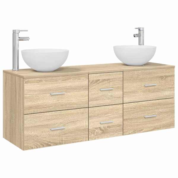 vidaXL Vannitoa kapikomplekt 3 tk Sonoma tamm 49,5 x 41 x 64,5 cm