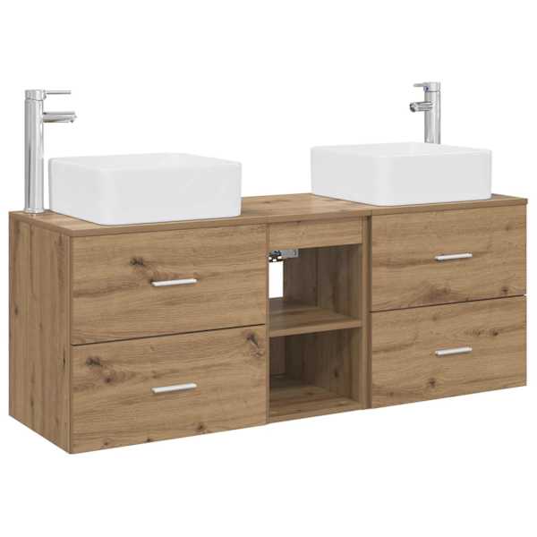vidaXL Vannitoa kapikomplekt 3 tk Artisan tamm 49,5 x 41 x 63 cm
