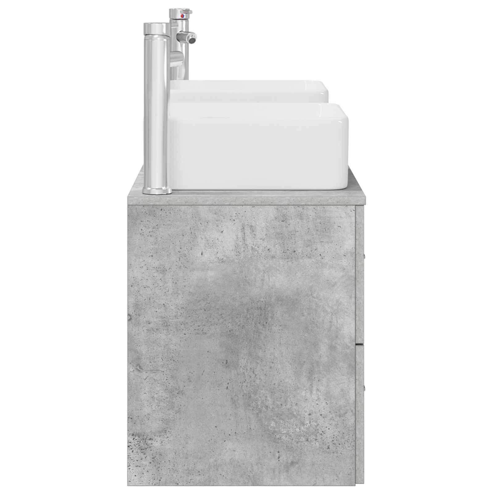 Комплект шкафове за баня 3 бр. Бетонно сиво 49,5 x 41 x 63 см — изображение 4