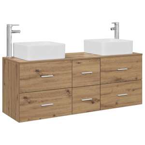 vidaXL Vannitoa kapikomplekt 3 tk Artisan tamm 49,5 x 41 x 63 cm