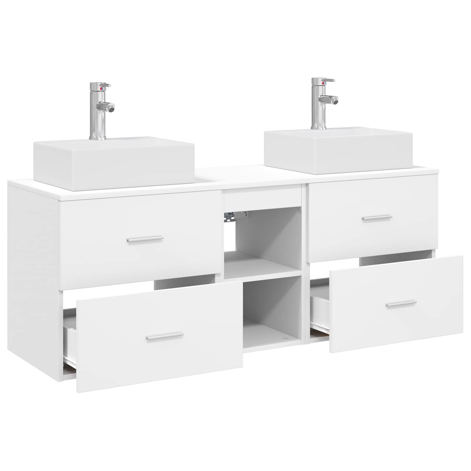 Komplet omaric za kopalnico 3 kos Bela 49,5 x 41 x 62,5 cm