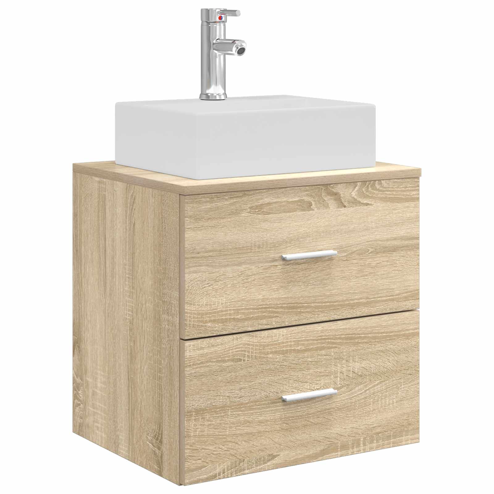 Sada koupelnových skříněk 3 ks Dub sonoma 129 x 41 x 79,5 cm 3405837