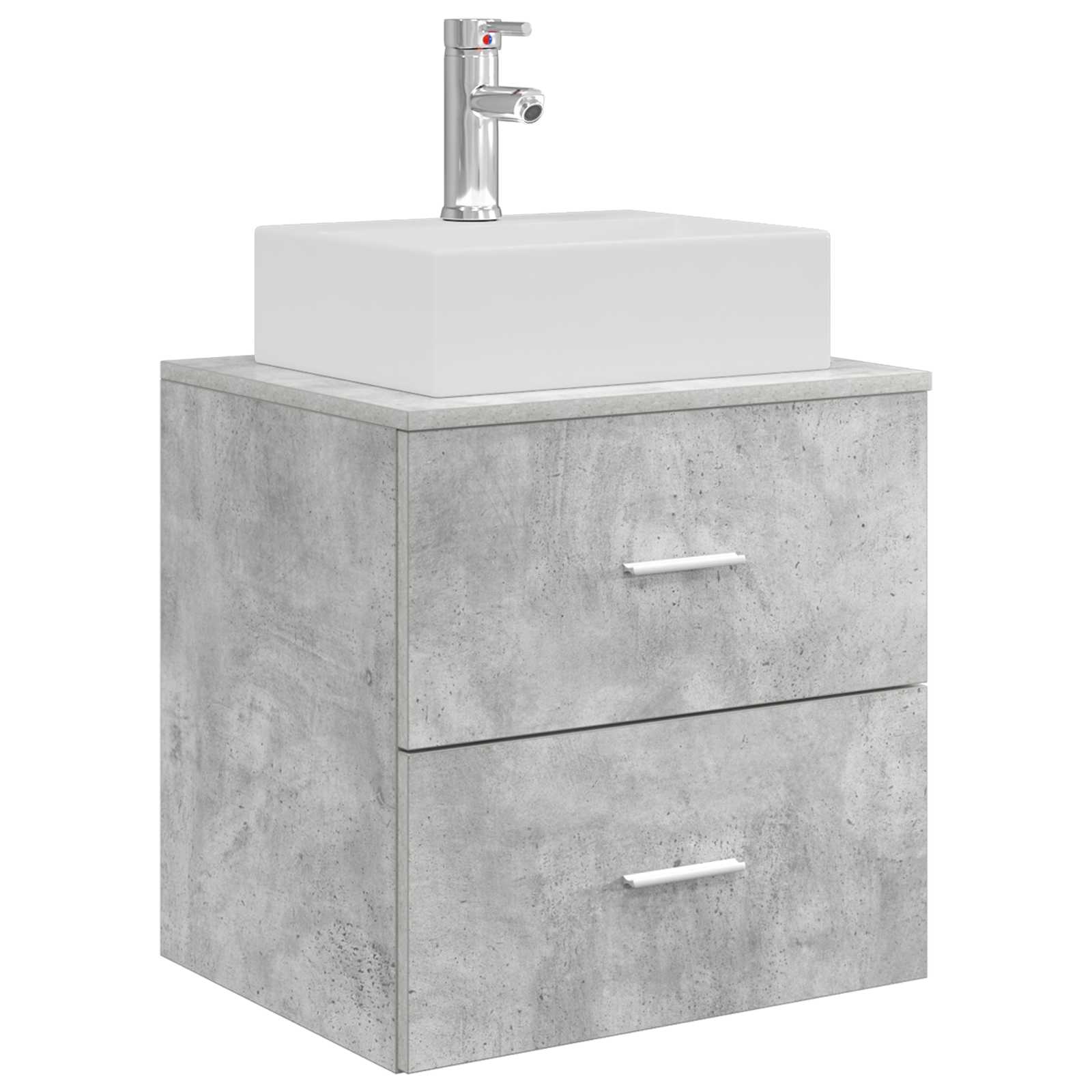 Sada koupelnových skříněk 3 ks Betonově šedá 129 x 41 x 79,5 cm 3405838