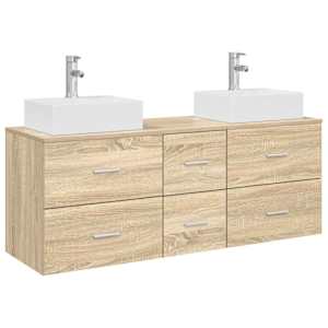 vidaXL Vannitoa kapikomplekt 3 tk Sonoma tamm 49,5 x 41 x 62,5 cm