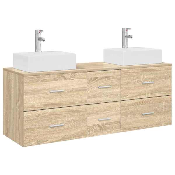 vidaXL Vannitoa kapikomplekt 3 tk Sonoma tamm 49,5 x 41 x 62,5 cm