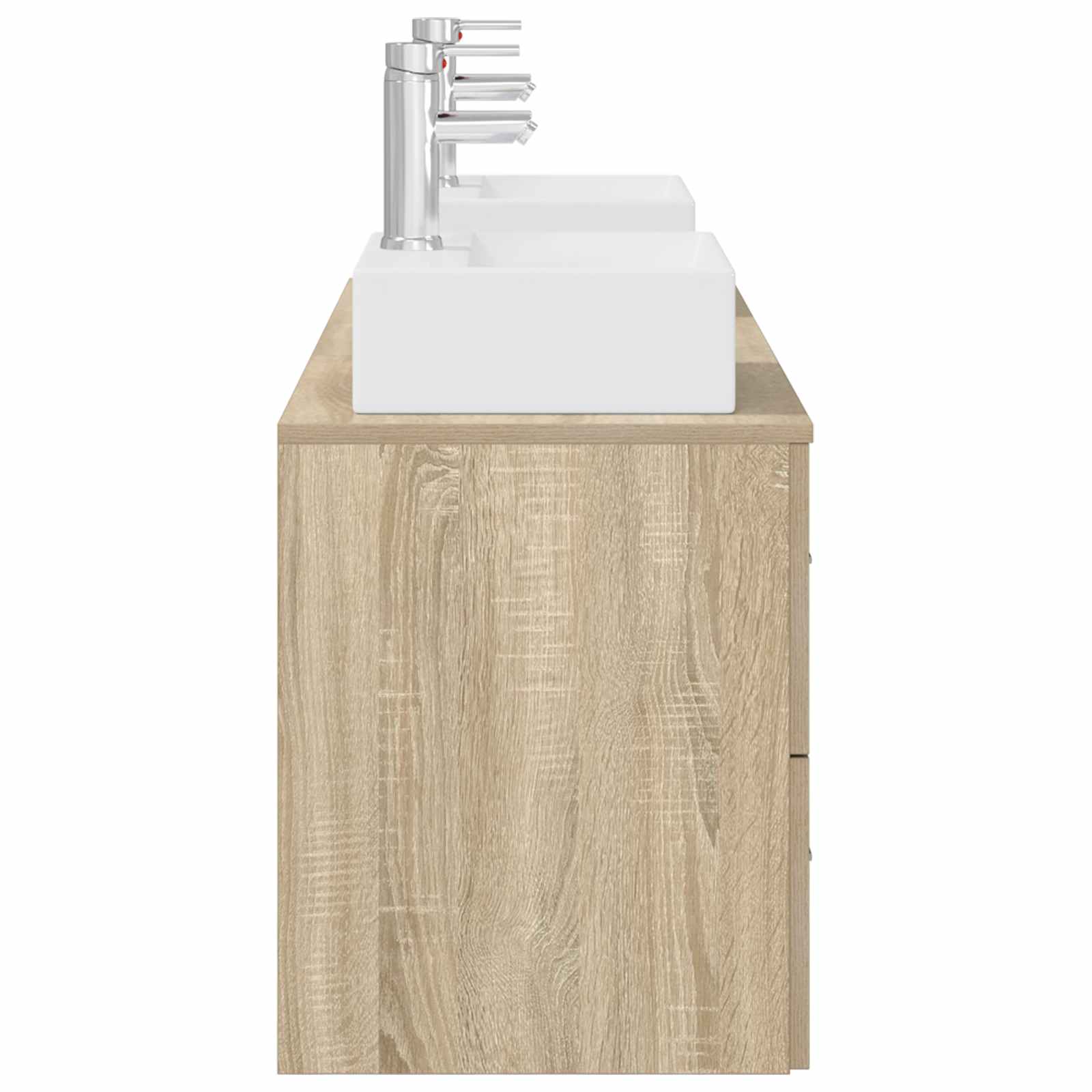 Sada koupelnových skříněk 3 ks Dub sonoma 129 x 41 x 79,5 cm 3405845