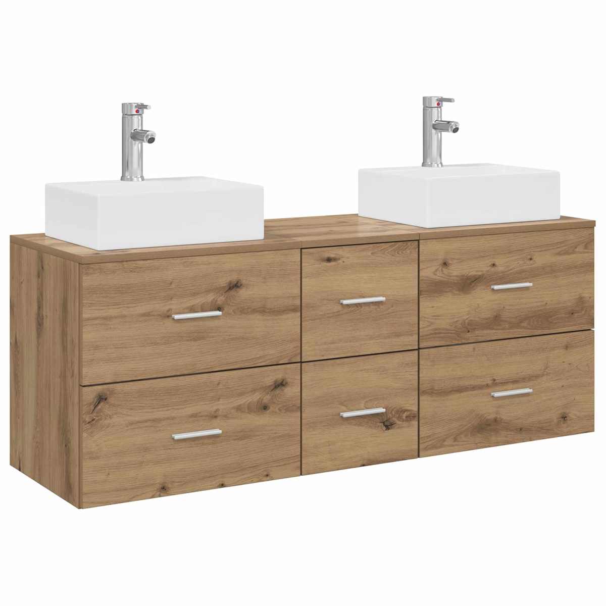 Badeværelsesskabsæt 3 stk. 129 x 41 x 79.5 cm - Billede 2
