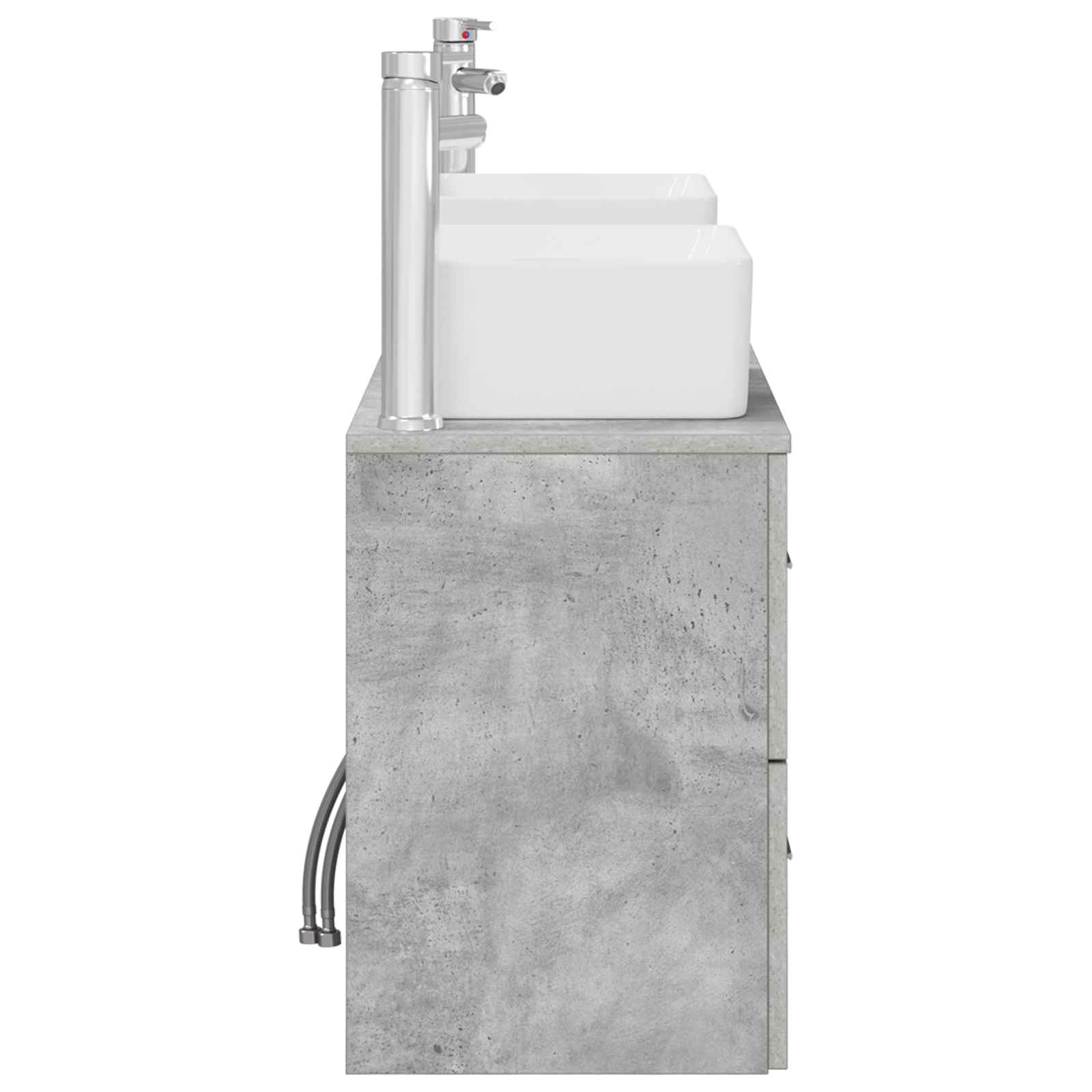 Sada koupelnových skříněk 3 ks Betonově šedá 136 x 35 x 80 cm 3405862
