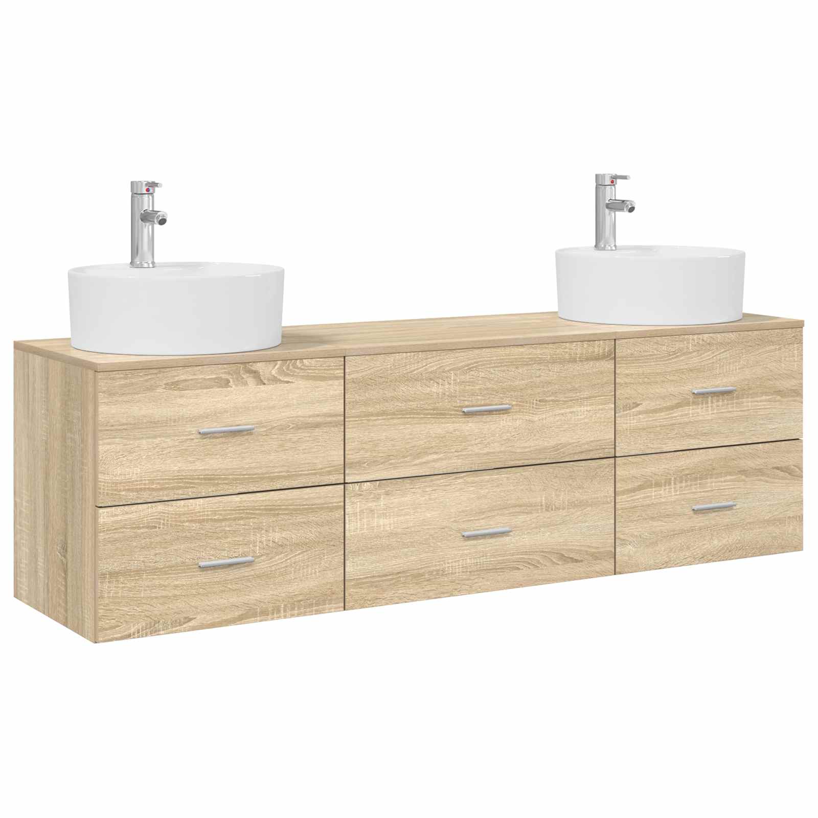 Sada koupelnových skříněk 3 ks Dub sonoma 161.5 x 44.5 x 82 cm 3405869