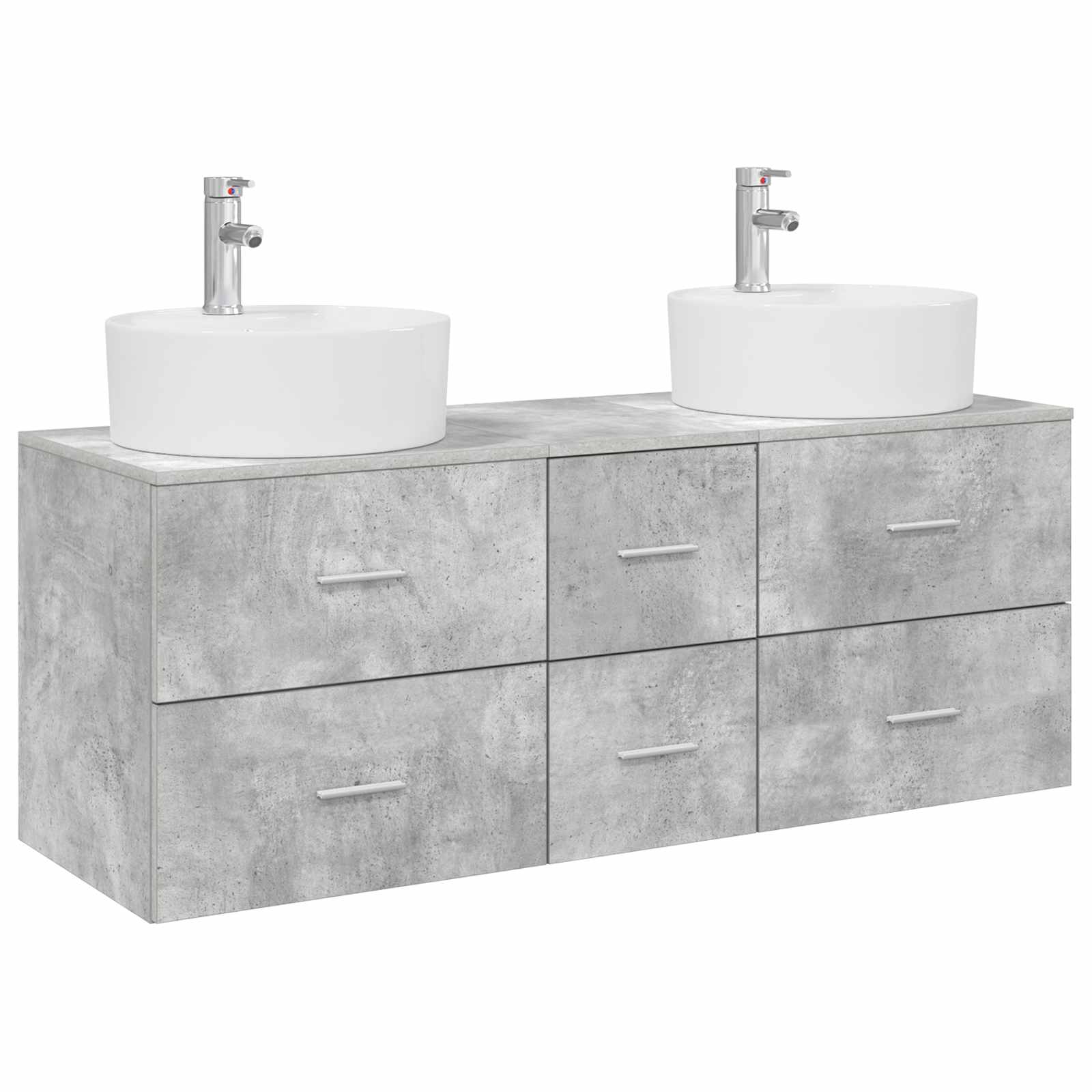 Sada koupelnového nábytku 3 ks Betonově šedá 129 x 44,5 x 80 cm 3405886