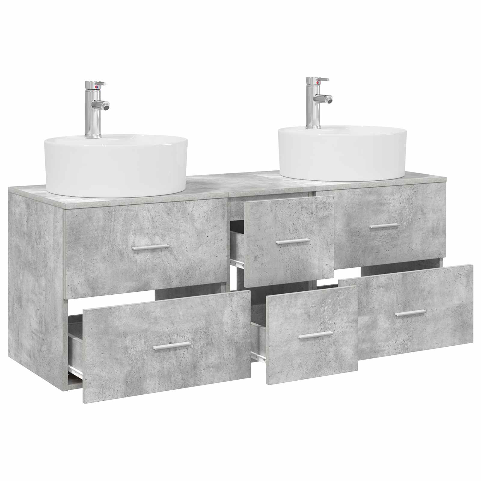 Sada koupelnového nábytku 3 ks Betonově šedá 129 x 44,5 x 80 cm 3405886