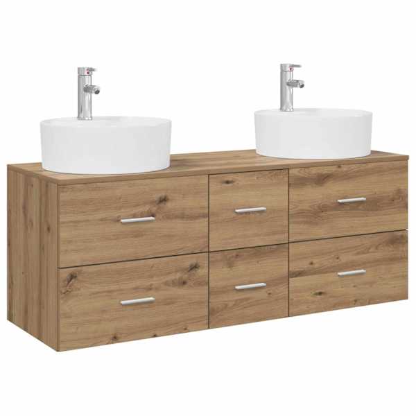 vidaXL Vannitoa m&ouml;&ouml;bleset 3 tk Artisan tamm 49,5 x 44,5 x 65 cm