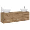 vidaXL Vannitoa m&ouml;&ouml;bleset 3 tk Artisan tamm 161 x 44,5 x 80 cm