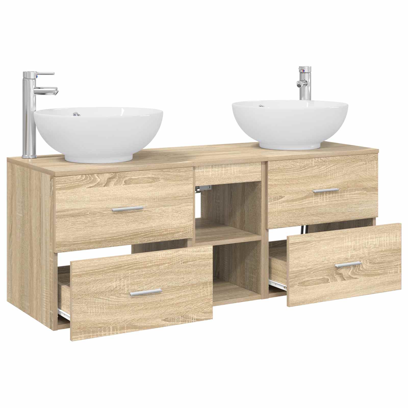 Sada koupelnového nábytku 3 ks Dub sonoma 129 x 44,5 x 80 cm 3405901